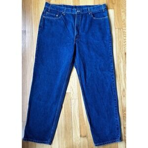 Levis 550 Jeans Mens Sz 39x32 Relaxed Fit USA Y2K Dark Wash Denim Straig…​